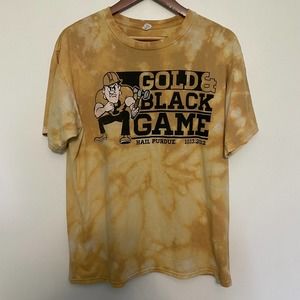 2012 Vtg Purdue University College Bleach Dye Graphic tee shirt Large